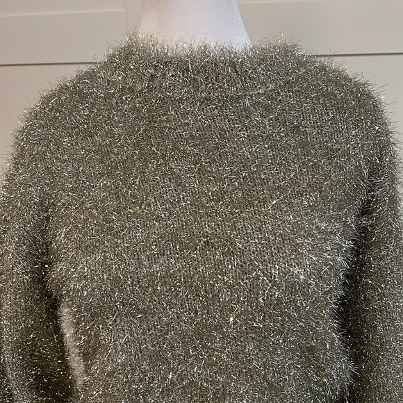 JOA Just One Answer Silver Tinsel Sweater - Picture 3 of 4